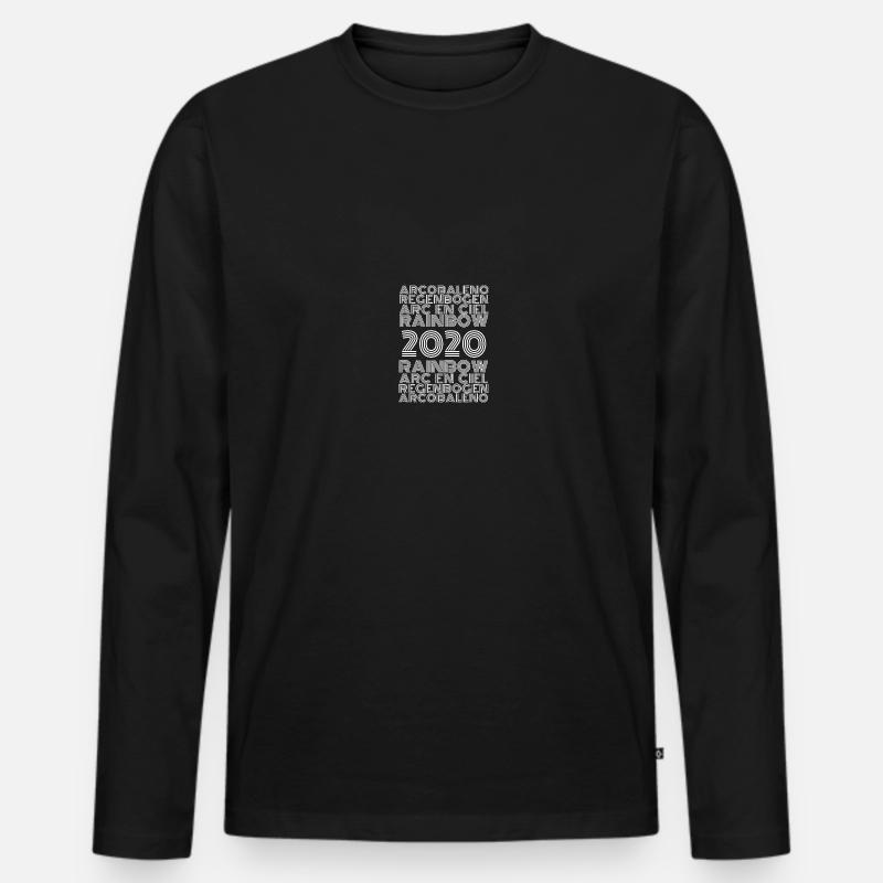 Rainbow 2020 - Männer Premium Bio Langarmshirt - Schwarz