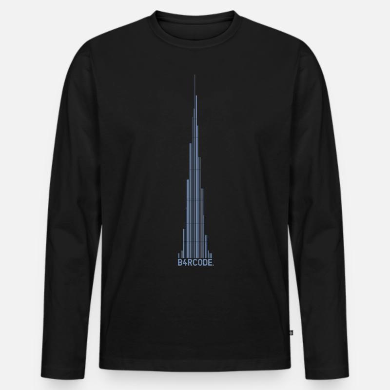 B4RCODE. Dubai - Männer Premium Bio Langarmshirt - Schwarz