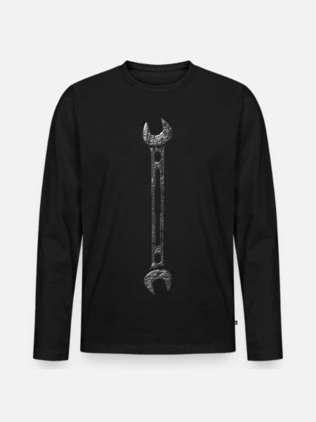 Wrench metal - Men's Premium Organic Long Sleeve Shirt - black