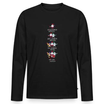 Weihnachten Lustig Humor Ein Glühwein Wichtel - Männer Premium Bio Langarmshirt - Schwarz - Vorne - Nico (187cm)
