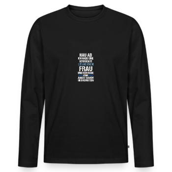 Grecs Grèce - T-shirt manches longues Premium bio Homme - noir - Devant - Nico (187cm)