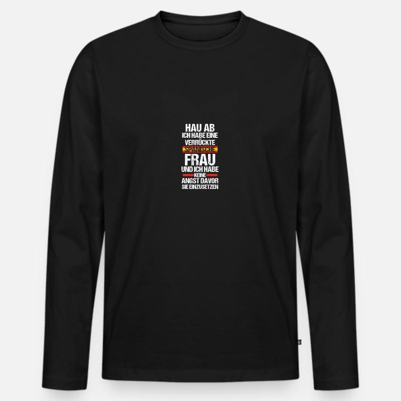 Spanier Spanien - Männer Premium Bio Langarmshirt - Schwarz