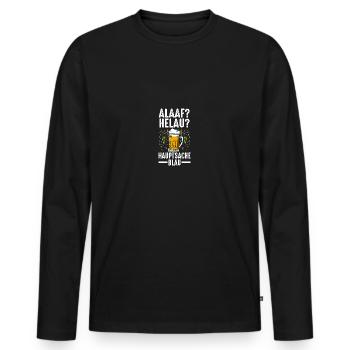 Costume de carnaval Boire de la bière Carnaval Carnaval - T-shirt manches longues Premium bio Homme - noir - Devant - Nico (187cm)