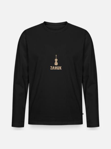 Janek as viola - Men's Premium Organic Long Sleeve Shirt - black
