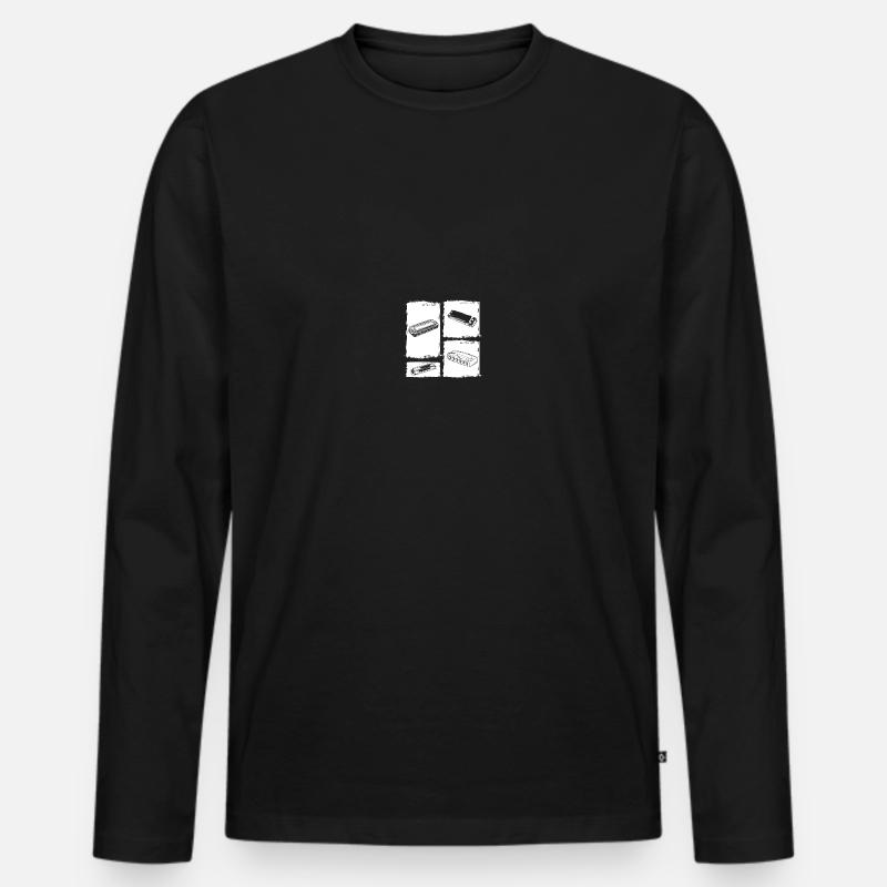 Harmonica Harmonica - Men's Premium Organic Long Sleeve Shirt - black