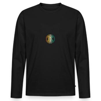 EMIL - T-shirt manches longues Premium bio Homme - noir - Devant - Nico (187cm)