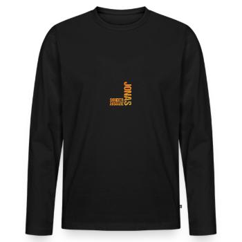 Jonas - Männer Premium Bio Langarmshirt - Schwarz - Vorne - Nico (187cm)