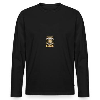 Bier Bierliebhaber Saufen Feiern Klaus - Männer Premium Bio Langarmshirt - Schwarz - Vorne - Nico (187cm)