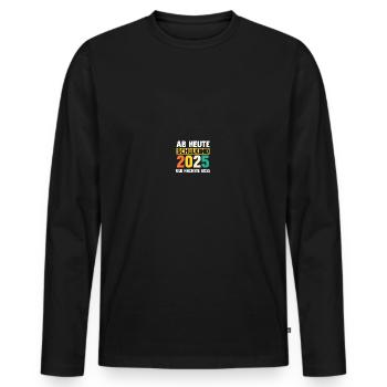 Kita Farewell First Grade School Enrollment 2025 - Men's Premium Organic Long Sleeve Shirt - black - Front - Nico (187cm)