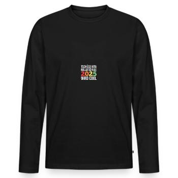 Kita Farewell First Grade School Enrollment 2025 - Men's Premium Organic Long Sleeve Shirt - black - Front - Nico (187cm)
