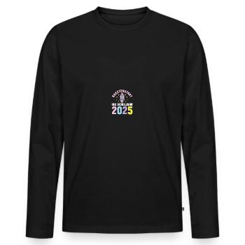 Kita Farewell First Grade School Enrollment 2025 - Men's Premium Organic Long Sleeve Shirt - black - Front - Nico (187cm)