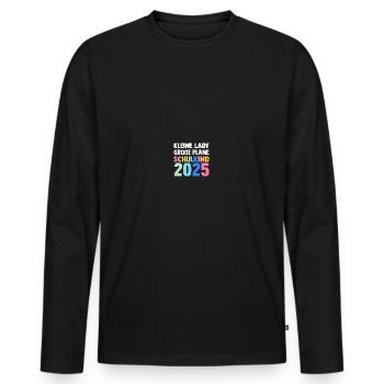 Kita Farewell First Grade School Enrollment 2025 - Men's Premium Organic Long Sleeve Shirt - black - Front - Nico (187cm)
