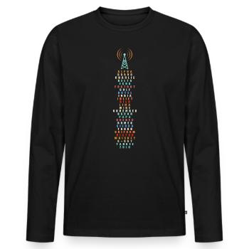 Alpha Bravo charlie militärisches Alphabet - Männer Premium Bio Langarmshirt - Schwarz - Vorne - Nico (187cm)