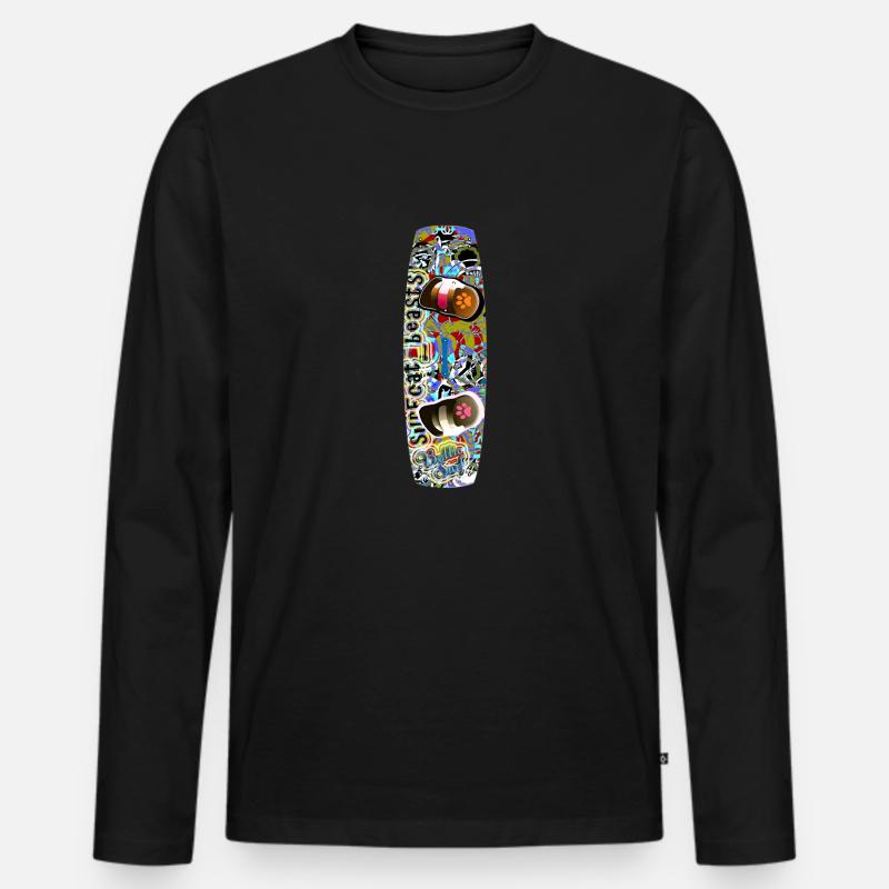 Kitesurfen 3 - Männer Premium Bio Langarmshirt - Schwarz