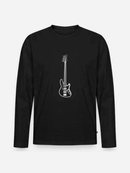 Bass guitar - Men's Premium Organic Long Sleeve Shirt - black