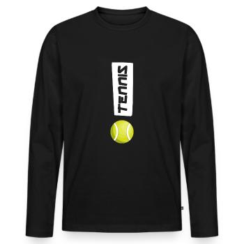 tennis tennis match tennis ball tennis court - Men's Premium Organic Long Sleeve Shirt - black - Front - Nico (187cm)