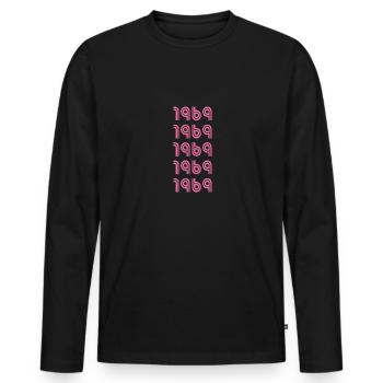 Style 1969 - T-shirt manches longues Premium bio Homme - noir - Devant - Nico (187cm)