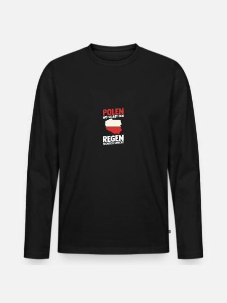 Pole Polish Poland - Men's Premium Organic Long Sleeve Shirt - black