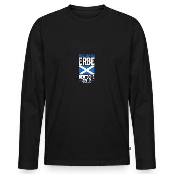 Ecossais Ecossais Ecosse Allemande - T-shirt manches longues Premium bio Homme - noir - Devant - Nico (187cm)