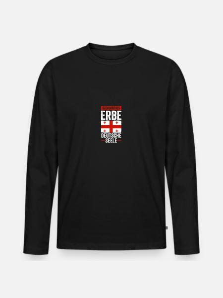 Georgian Germany Georgia - Men's Premium Organic Long Sleeve Shirt - black