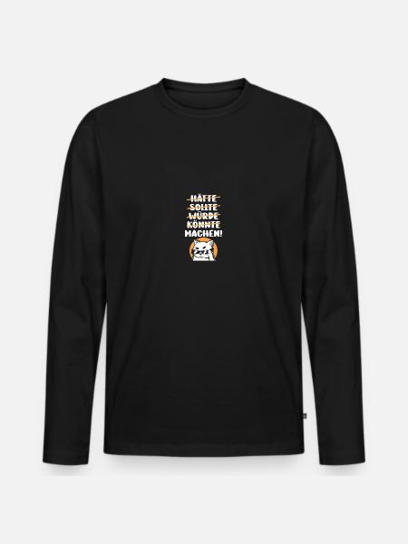 devrait devrait pourrait faire fabricant - T-shirt manches longues Premium bio Homme - noir