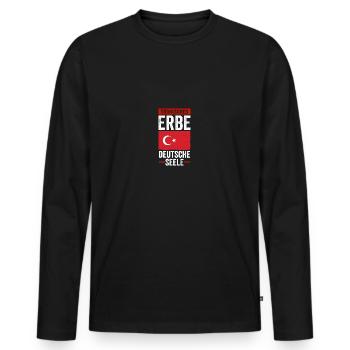 Turcs Turcs Allemands Turquie - T-shirt manches longues Premium bio Homme - noir - Devant - Nico (187cm)