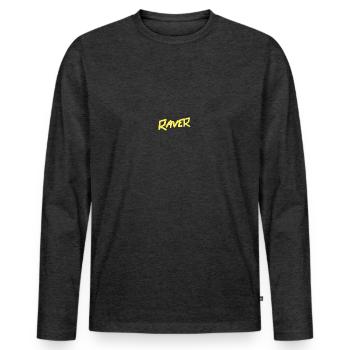Raver - Techo - Men's Premium Organic Long Sleeve Shirt - heather anthracite - Front - Nico (187cm)