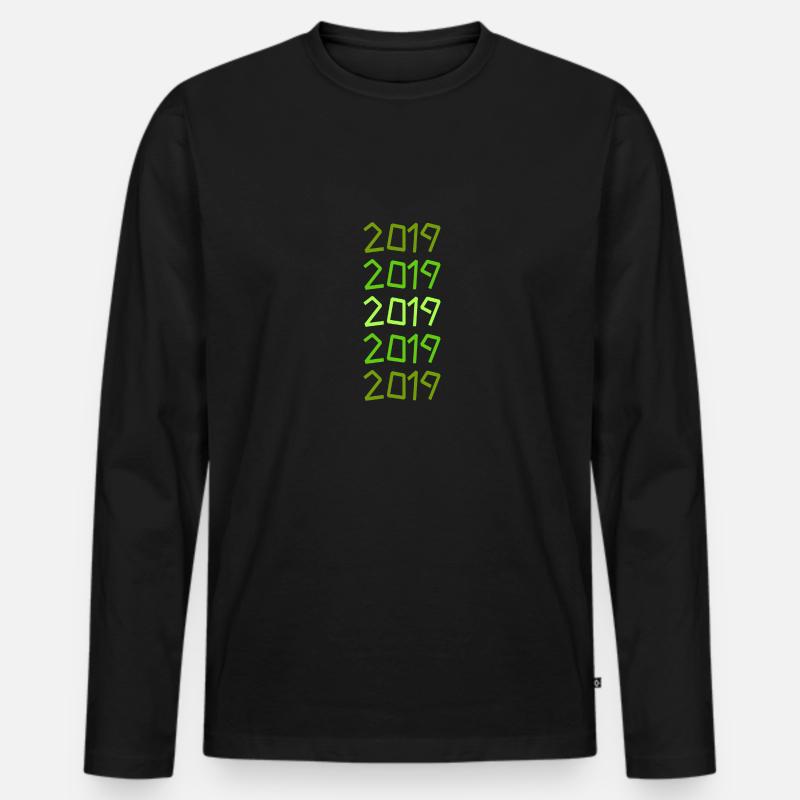 2019 2019 - Männer Premium Bio Langarmshirt - Schwarz