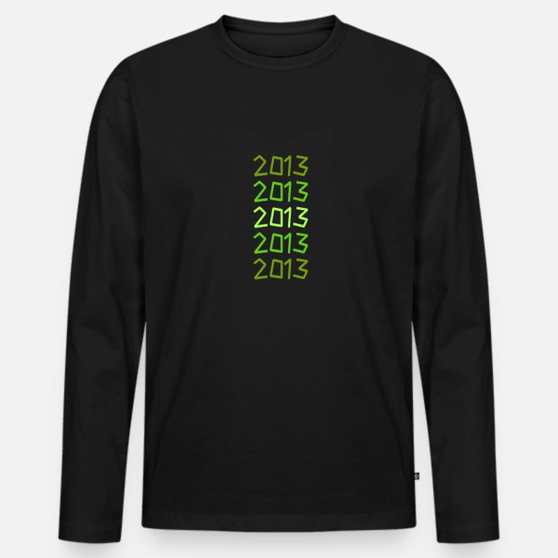 2013 2013 - Männer Premium Bio Langarmshirt - Schwarz