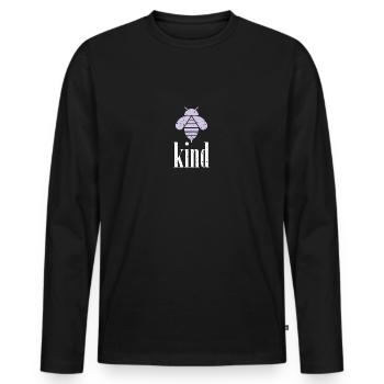 Purple Pastel Bee Child Bee Be Child - T-shirt manches longues Premium bio Homme - noir - Devant - Nico (187cm)