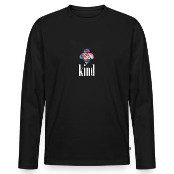 Tie Dye Bee Child Bee Be Child - T-shirt manches longues Premium bio Homme - noir - Devant - Nico (187cm)