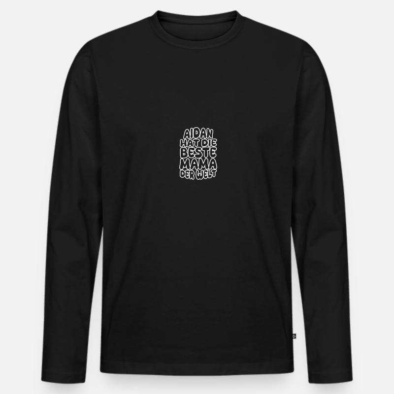 Aidan - Männer Premium Bio Langarmshirt - Schwarz