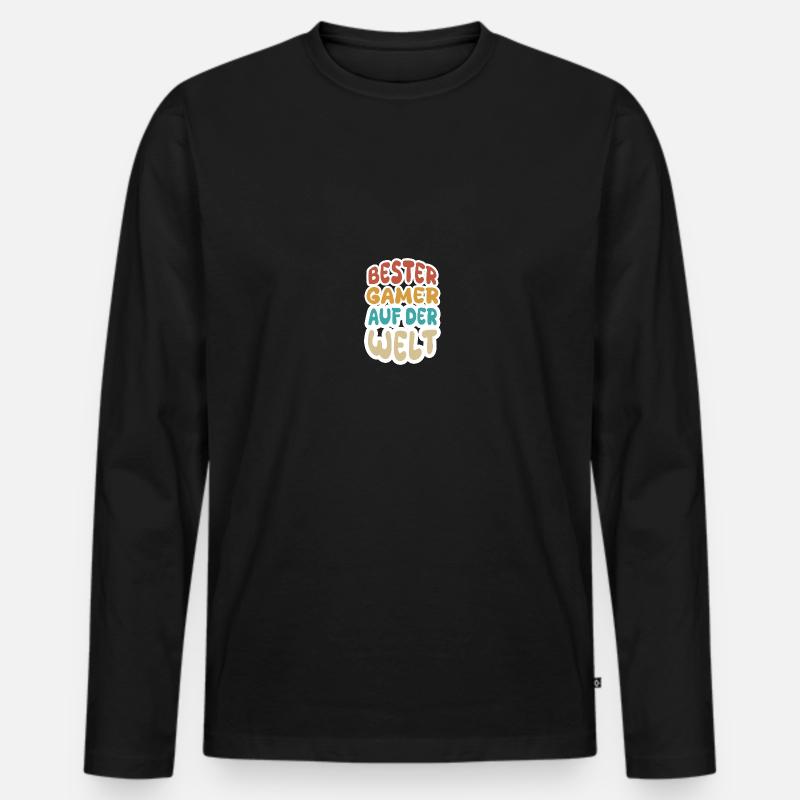 Berufung Gamer - Männer Premium Bio Langarmshirt - Schwarz