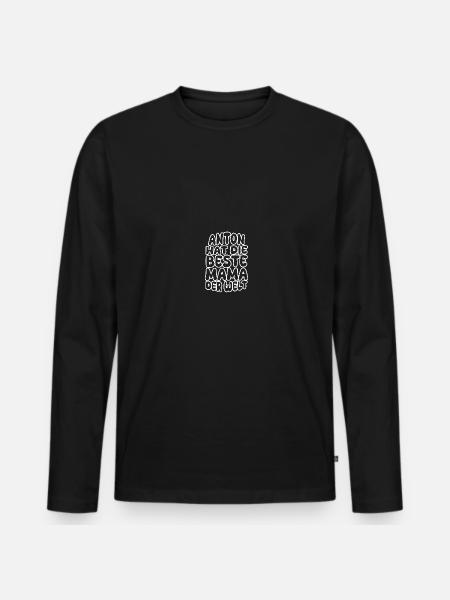 Anton as a saying - Men's Premium Organic Long Sleeve Shirt - black