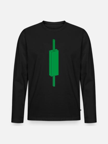 Trading - Bougie - Actions - T-shirt manches longues Premium bio Homme - noir