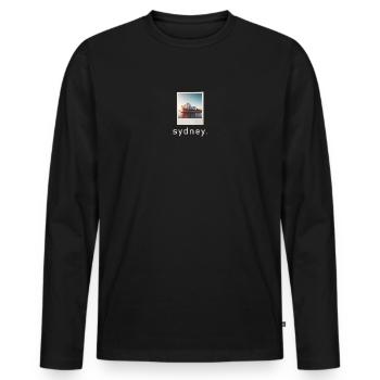 Sydney Opera House Retro Photo - Men's Premium Organic Long Sleeve Shirt - black - Front - Nico (187cm)