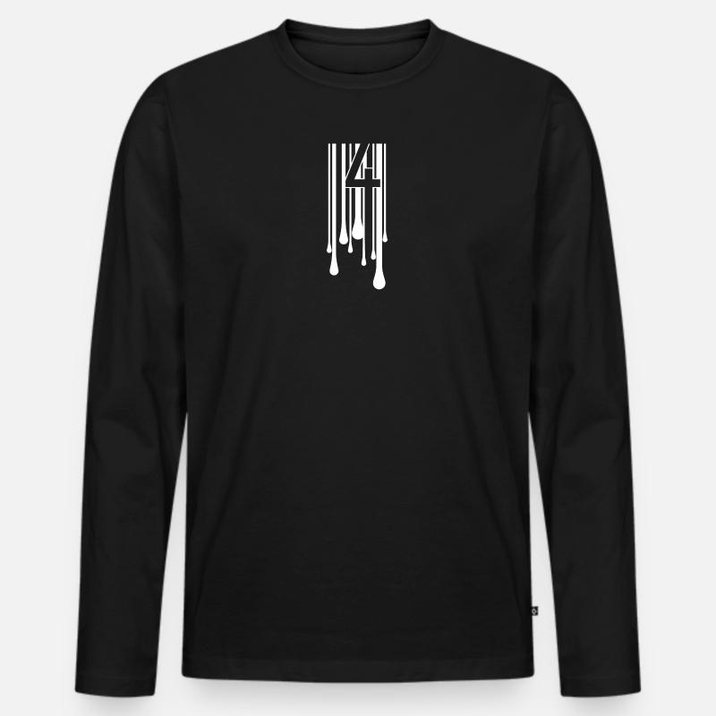 4CODE. Melting - Männer Premium Bio Langarmshirt - Schwarz