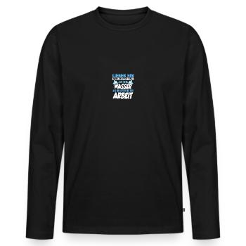 Windsurfer Kiter Stand up paddling, Surfer, Segler - Männer Premium Bio Langarmshirt - Schwarz - Vorne - Nico (187cm)