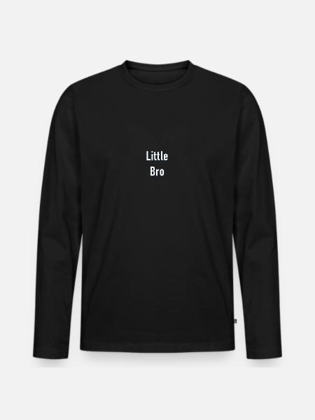 Little Bro - Men's Premium Organic Long Sleeve Shirt - black