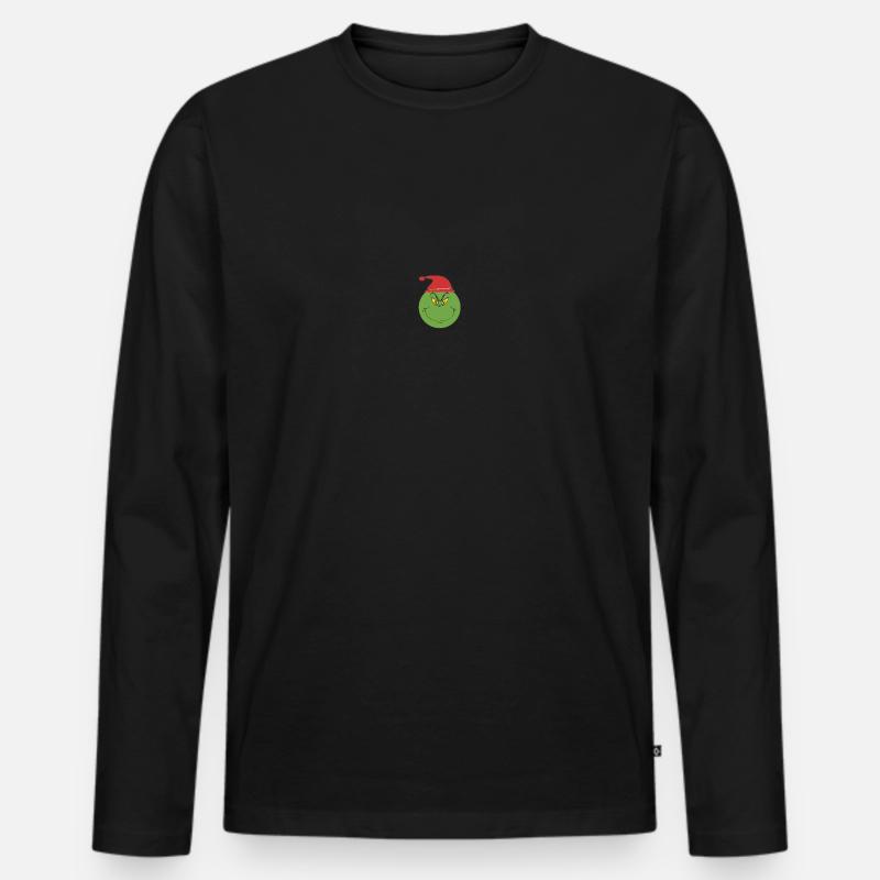 Grinschi pinschi - Männer Premium Bio Langarmshirt - Schwarz