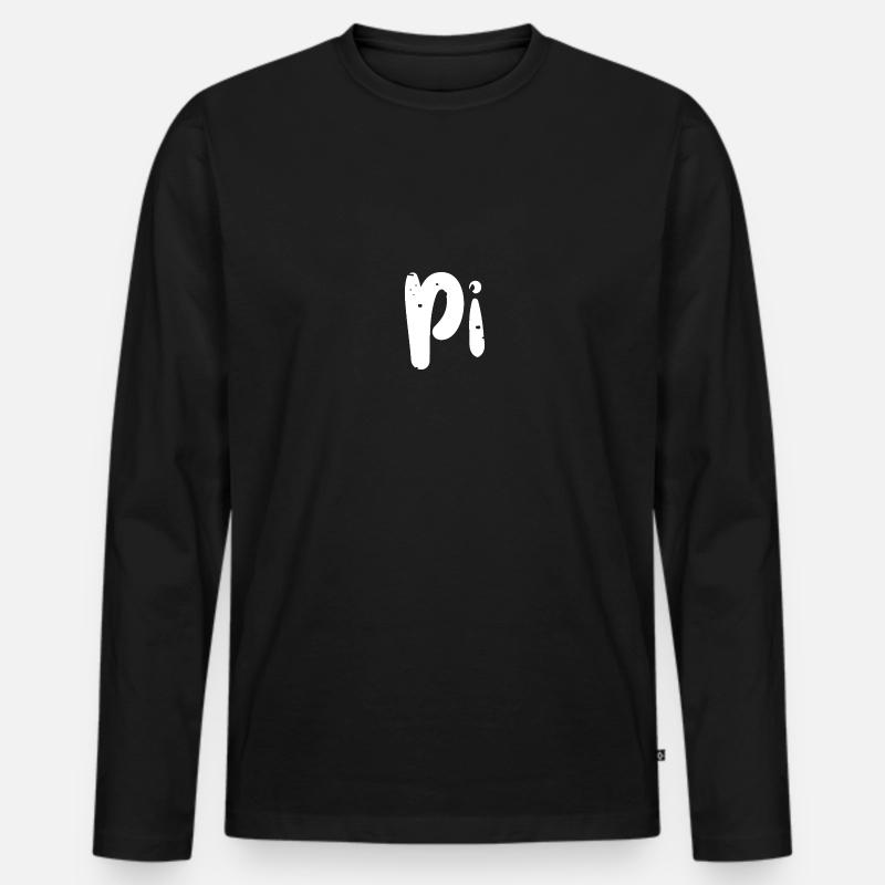 Pi - Math - Männer Premium Bio Langarmshirt - Schwarz