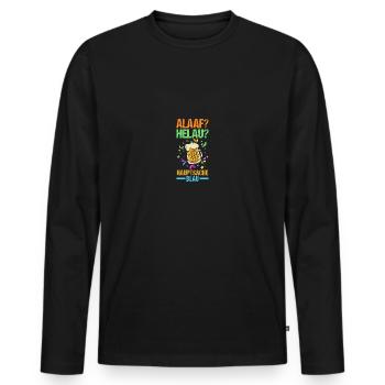 Costume de carnaval Boire de la bière Carnaval Carnaval - T-shirt manches longues Premium bio Homme - noir - Devant - Nico (187cm)
