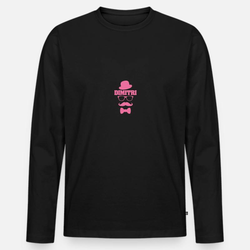Vorname Dimitri - Männer Premium Bio Langarmshirt - Schwarz