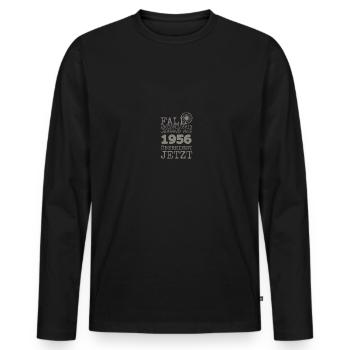 Fall 1956 - Men's Premium Organic Long Sleeve Shirt - black - Front - Nico (187cm)