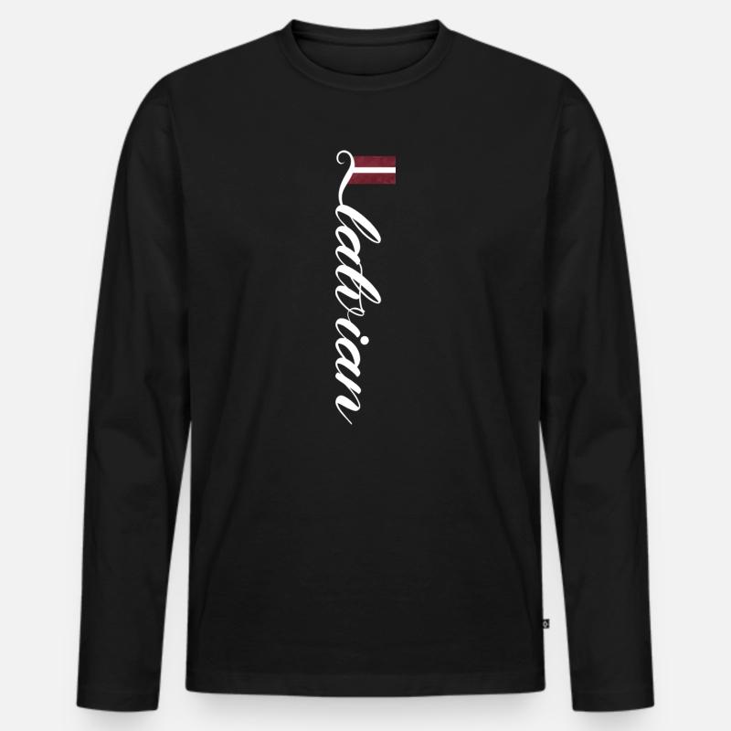 Litauen - Männer Premium Bio Langarmshirt - Schwarz