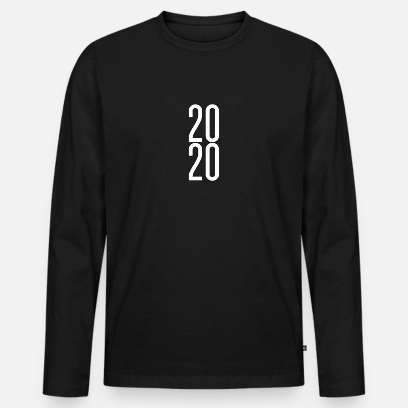 2020 - Männer Premium Bio Langarmshirt - Schwarz