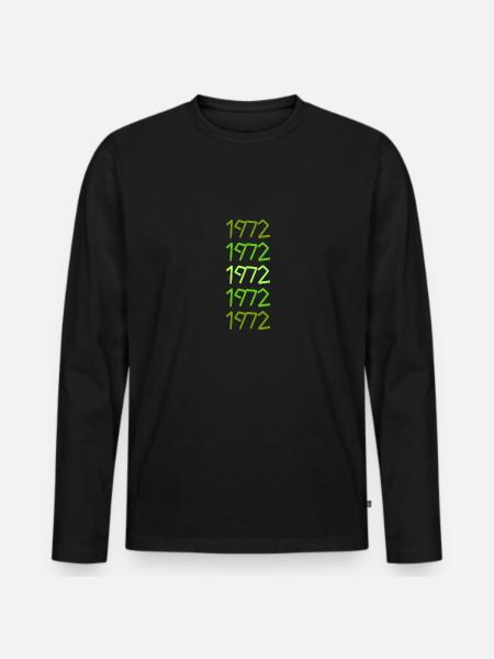 Witzig 1972 - Men's Premium Organic Long Sleeve Shirt - black