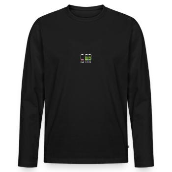 Dad of twins Gift idea expectant fathers - Men's Premium Organic Long Sleeve Shirt - black - Front - Nico (187cm)