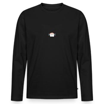 Sushi gym - Men's Premium Organic Long Sleeve Shirt - black - Front - Nico (187cm)
