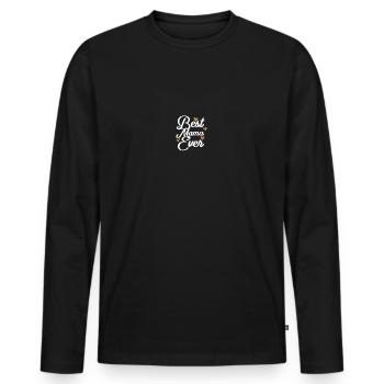 Best Mama Ever - Men's Premium Organic Long Sleeve Shirt - black - Front - Nico (187cm)
